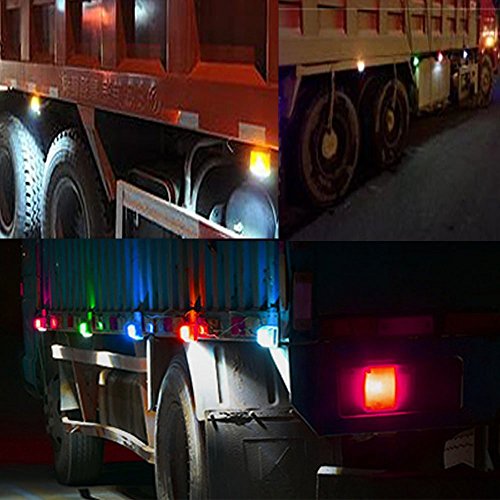 Ambother 2 x 15,2 cm LED rimorchio luci luci ovale, di traino posteriore freno stop girare coda segnale e luce per parcheggio, luci di posizione laterali per auto camion 12 V impermeabile ambra (confezione da 2)