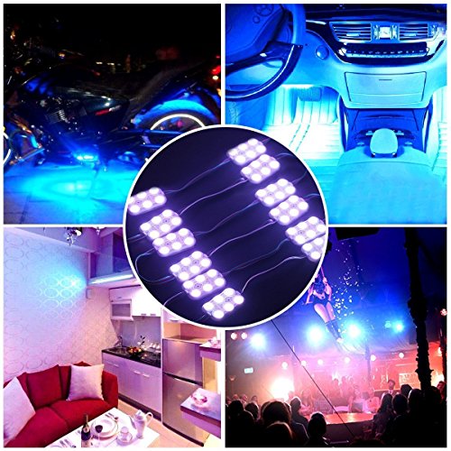 Ambother, kit di 72 luci LED multicolori per interno auto, impermeabile, con telecomando IR PWIXOGKK30