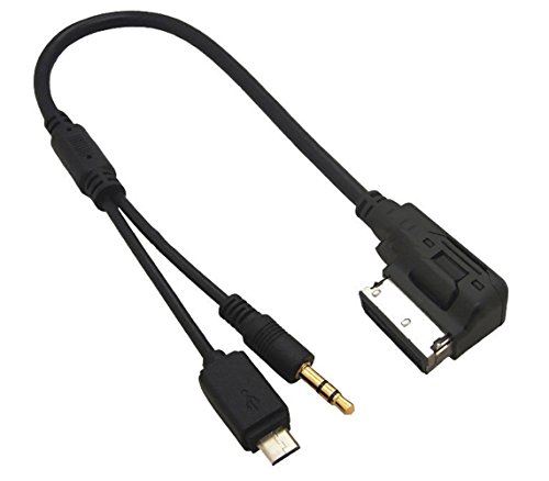 AMI Audi Music Interface MDI Volkswagen Media Device Inteface MMI to 3.5mm Aux and Micro USB Adapter