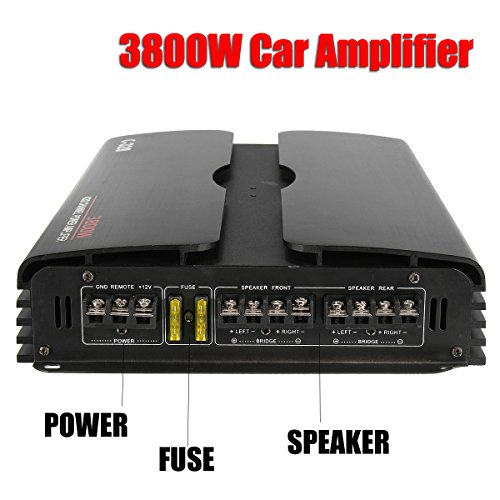 Amplificatore Car Stereo Hi-Fi Subwoofer Amplifier 4/3/2 CANALI Audio 3800W C-328