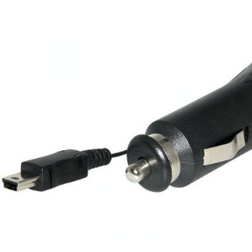 Amzer Caricatore per auto (presa Mini-USB, con riavvolgimento cavo) [Importato da Regno Unito]
