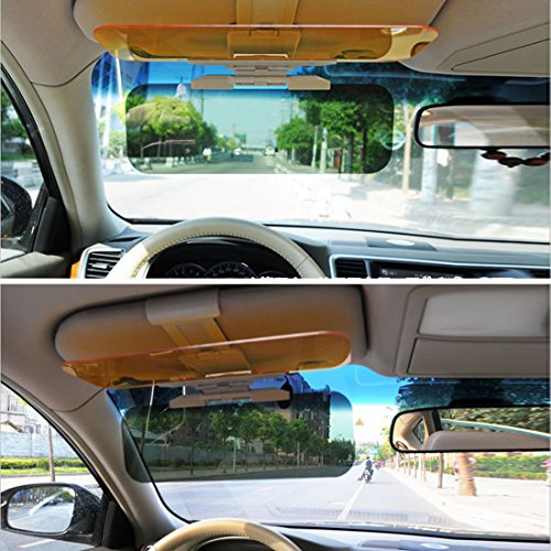 Andux Zone 2 in 1 Car Trasparente Anti-riflesso Vetro Car Sun Visor per Day & Night di Guida QC-FXJ01