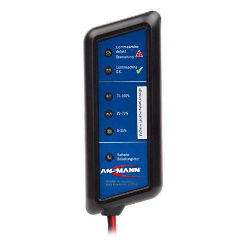ANSMANN Power-Check 12/24V Tester LED per Batterie per Auto - Voltmetro Tensione
