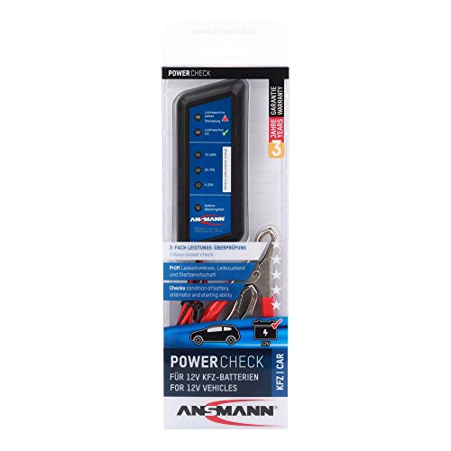 ANSMANN Power-Check 12/24V Tester LED per Batterie per Auto - Voltmetro Tensione