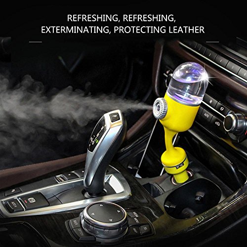 Aolvo deodorante per auto USB, portatile mini auto umidificatore, umidificatore per viaggi, diffusore di oli essenziali per aromaterapia (nero) Blue