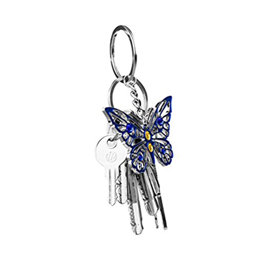 Aoneky, portachiavi in metallo con farfalla per ragazza, donna, insegnante da attaccare alla borsa o per le chiavi dell