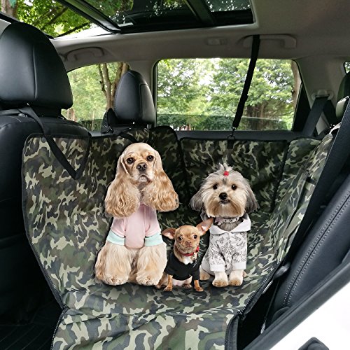 Aonepro copertura con sedile auto auto porta protezione impermeabile per cani domestici antiscivolo amaca progettato in grandi dimensioni – Woodland camo