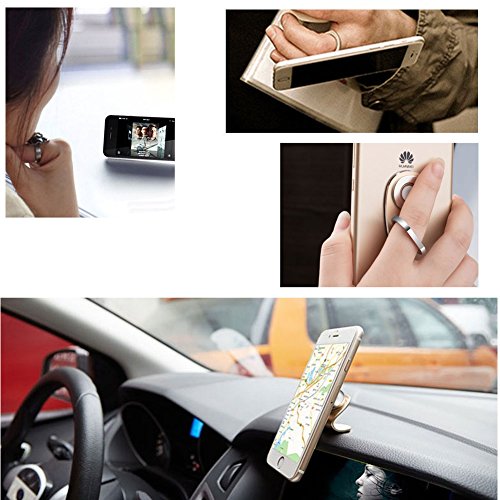 AooLife Magnetico Porta Cellulare, Universale 2 in 1 più Sicuro Version 360 Supporto Magnetico da Auto Phone Supporto, Impugnatura ad Anello per iPhone / Samsung / LG / Sony, Oro