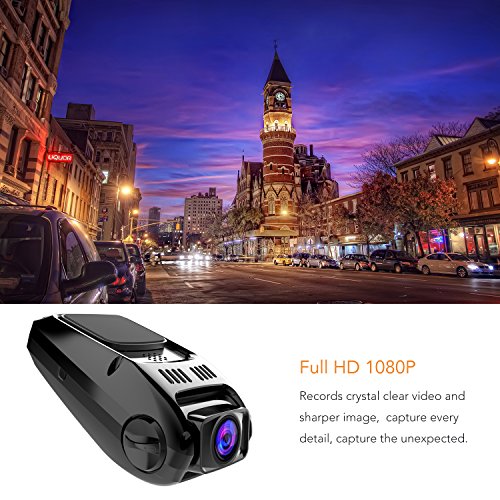 APEMAN Dash Cam Doppia Lente Telecamera per Auto 1080P Full HD Obiettivo Grandangolare di 170 Gradi con Rilevatore di Movimento G-Sensor (Nero)