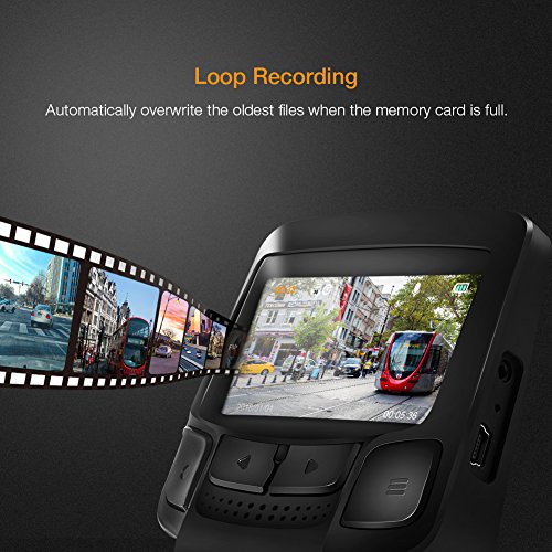 APEMAN WIFI Dash Cam Telecamera per Auto 1080P FHD Videocamera da auto Obiettivo Grandangolare di 170 Gradi con Sony Sensore, 2,45 Pollici IPS Display, G-Sensore, Registrazione in Loop Monitoraggio di Parcheggio