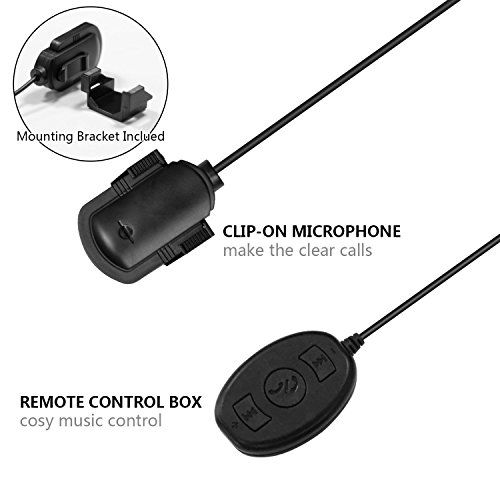 APPS2Car - Adattatore autoradio con porta USB e AUX per Renault, con microfono e telecomando, ideale per musica, vivavoce, ricarica