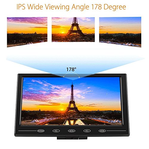 ATian 9 "HD TFT LCD a colori 1080p 1080x720 Monitor HDMI ad alta risoluzione, 16: 9 LCD TFT LCD Mini HD a colori Supporto schermo video VGA BNC Ingresso AV per PC CCTV Home Security