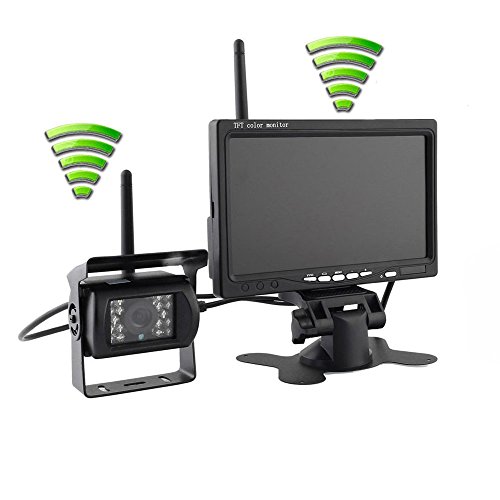 Atian wireless IR Night Vision Rear View Back up camera System + 12,7 cm monitor per camper, camion, rimorchi, bus,