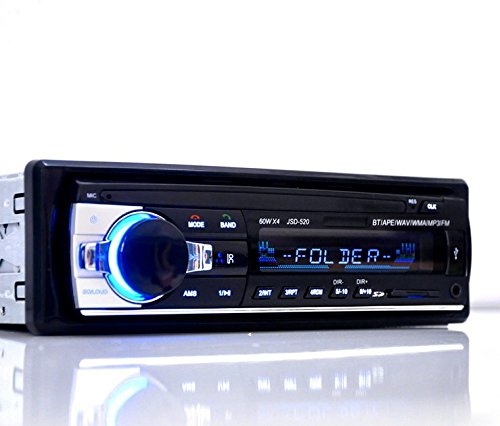 AUA Auto Bluetooth audio stereo 1 DIN in Dash 12V FM Ricevitore con USB MP3 Radio lettore e USB SD ingresso ricevitore + Telecomando