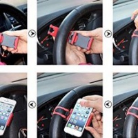 AUDEW Supporto Universale Auto Car Volante Sterzo Per SAMSUNG Iphone GPS/ telefonini e smartphone