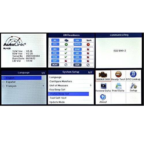 Autel Autolink AL419, OBDII / CAN Scanner di scansione a colori con suggerimenti per la risoluzione dei problemi