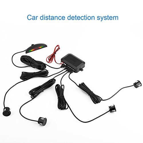 Auto auto LED Parktronic sensore di parcheggio con 4 sensori di retromarcia backup parcheggio sistema radar detector monitor