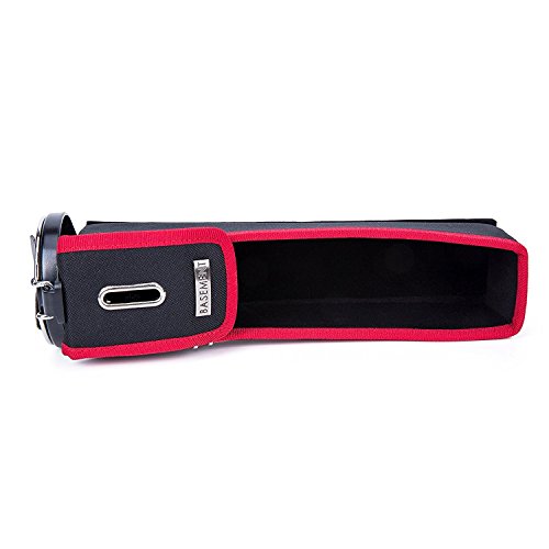 Auto console tasca laterale, auto multi-funzione auto Storage box in sella filler Gap Catcher con portamonete organizer e portabicchiere, nero e rosso, (Right Seat)