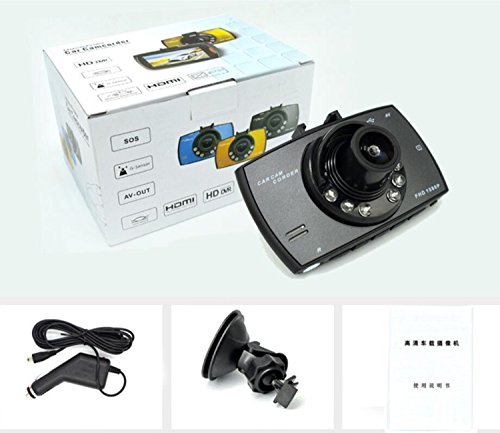 Auto Dash Cam 1080P Super HD Grandangolare Mini auto Dual Lens Visione notturna G-sensor Rilevazione movimento Parking Monitor Registrazione Loop (senza scheda TF)
