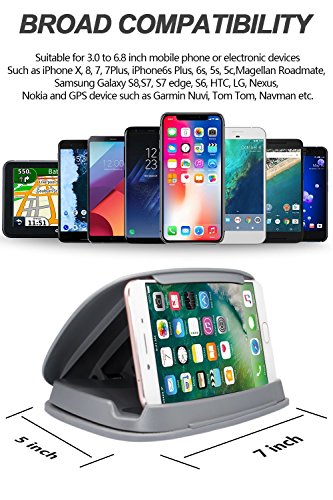 Auto del telefono, culla per cellulare IPHONE7, 7 Plus, x, 8, 8 Plus, nel veicolo Montaggio cruscotto GPS Holder for Samsung Galaxy S9 S8 note 8, 3 - 17,3 cm universale per smartphone - nero