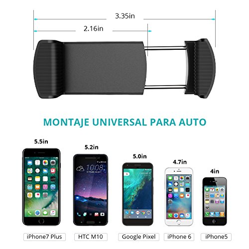 Auto del telefono, Mpow universale CD slot supporto auto cellulare con Spring Holder, 360 gradi di rotazione Car Holder per iPhone 7/6/6/6S/ Plus/5/5S, iPod Touch, LG, Nexus 5, HTC, Sony e dispositivi GPS
