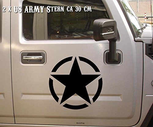 Auto e Moto Adesivo Hotrod, stella Consiglio 2 x ca 30 cm segno militare US Army
