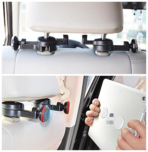 Auto Poggiatesta Montare Magnetico Telefono iPad Titolare Auto SUV Backseat Borsa Appendiabiti gancio universale Tavoletta Organizzatore , Blue