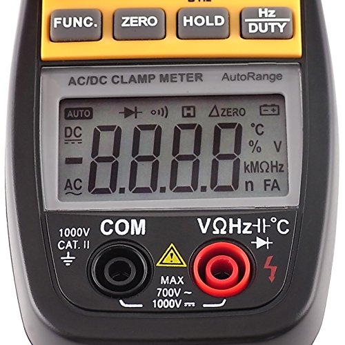 Auto Range Professionale Multifunzione Digital AC/DC Clamp Meter Multimetro Termometro Ohm 3999 conti + Dati in possesso & Auto Zero
