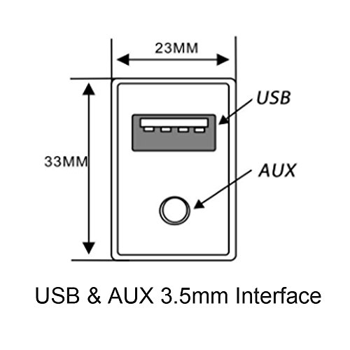 Auto RCA cavo adattatore interruttore con cavo 3.5 mm jack audio AUX cavo USB Extention supporto montaggio pannello per per VW Toyota