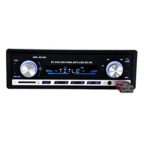 Auto ricevitore audio, Bbring Bluetooth auto audio stereo FM ingresso AUX ricevitore USB SD MP3 radio