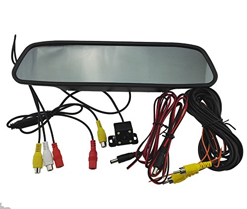 Auto Rover® Retrovisore con 10,92 cm (4,3") Sistema di Retromarcia per Parcheggio Auto Specchio Retrovisore Monitor TFT LCD con Telecomando a Infrarossi e Retromarcia Backup Camera HD Rear View