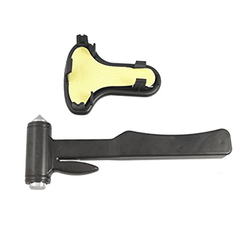Auto Seat Belt Cutter Window Glass Break Hammer Black W onderst euning