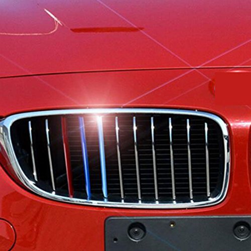 Auto styling per X5 2014 – 2015 X6 2015 3D ABS m sport auto 7 colonna griglia anteriore Trim striscia di auto copertura 1SET