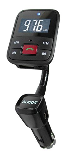 Auto-T 540312 87.6 - 107.9MHz Bluetooth Black FM transmitter - FM Transmitters (87.6 - 107.9 MHz, LCD, Bluetooth, MicroSD (TransFlash), 12 - 24)