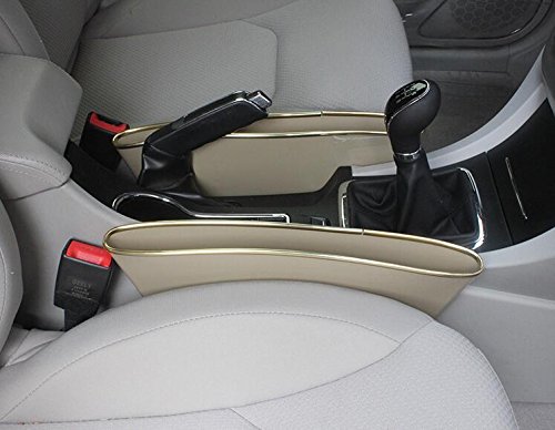 Auto tasca organizer seggiolino auto tasca laterale Catcher Caddy Car Seat Slit Catcher Holder interior Car Accessories tra sedile e console, confezione da 2