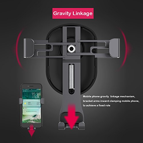 Auto telefono, Universal Siranttor Gravity Automatic sensing funzionamento con una mano auto Air Vent Mount Cradle 360 angolo regolabile per iPhone x/8/8 Plus/7/7 Plus/6/6S Plus, Samsung Galaxy S8 e più