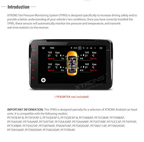 Auto TPMS sistema di monitoraggio della pressione dei pneumatici per Xtrons Android unità