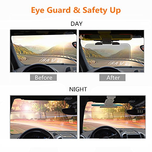 Auto visiera parasole extension, auto guida HD antiriflesso, Monojoy Day and Night Vision Eye schermo antiriflesso anti-UV anti-spruzzo parabrezza Extender