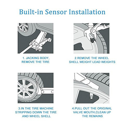 Auto Wireless Bluetooth4.0 TPMS Monitor di Pressione Pneumatici con Sensori di Pneumatico Interno per Android &iPhone&iPad