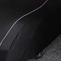Autoabdeckung Indoor Car-Cover Größe L 455x165x120cm Satin schwarz