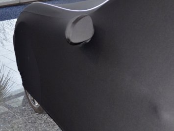 Autoabdeckung Indoor Car-Cover mit Spiegeltasche Größe L 455x165x120cm Satin schwarz