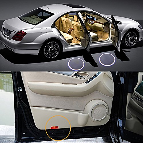 Automan - Lampada di cortesia con fascio laser e proiettore a LED, per portiera dell’auto