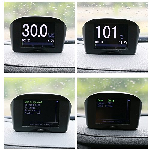 Autool auto OBDII digitale kmh/MPH tachimetro e velocità eccessiva allarme auto comune Fault code scanner temperatura dell