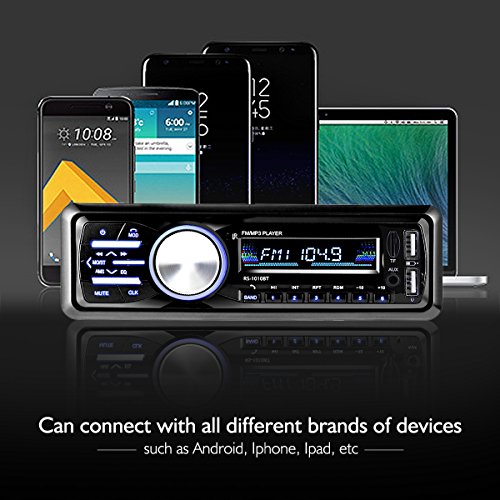 Autoradio MATCC Audio Bluetooth FM Radio Porta USB/SD MP3 Stereo con Telecomando