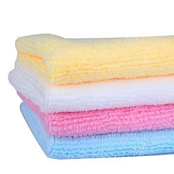 AutoStyle 4pcs Colorful Microfiber Cleaning Cloth Car Wash Towel Kitchen Dish Clean Cloth ping