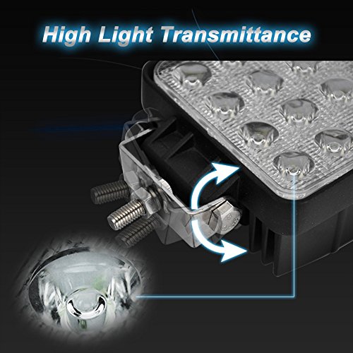 Auxtings 2 x 10,2 cm 48 W LED spot lavoro luce di azionamento bar per Offroad SUV Truck 4 WD