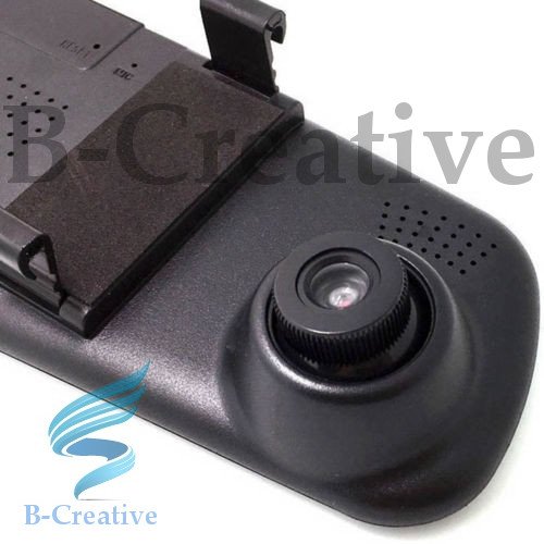 b-creative HD 1080p 7,1 cm Dual Lens auto DVR Audi, A1, A2, A4 Allroad, A4 Avant, A4 Cabriolet specchietto retrovisore Dash Cam video camera Recorder