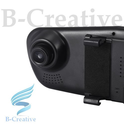 b-creative HD 1080p 7,1 cm Dual Lens auto DVR Audi, A1, A2, A4 Allroad, A4 Avant, A4 Cabriolet specchietto retrovisore Dash Cam video camera Recorder