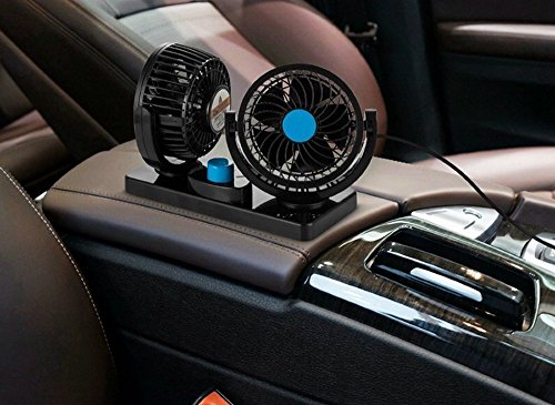 B Gioia di auto auto ventilatore, con 360 gradi di rotazione doppia ventola di raffreddamento del condizionatore d