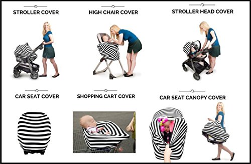 Baby coprisedili auto, allattamento allattamento copertura, multi-uso elastico 5 in 1 perfetto unisex Baby Shower Gift